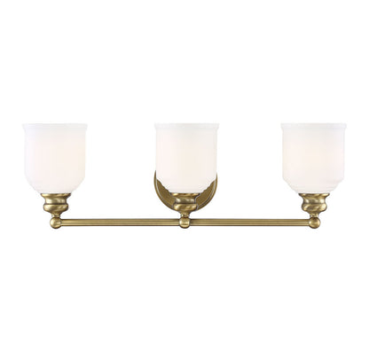 Savoy House Melrose 3-Light Bath Vanity Warm Brass