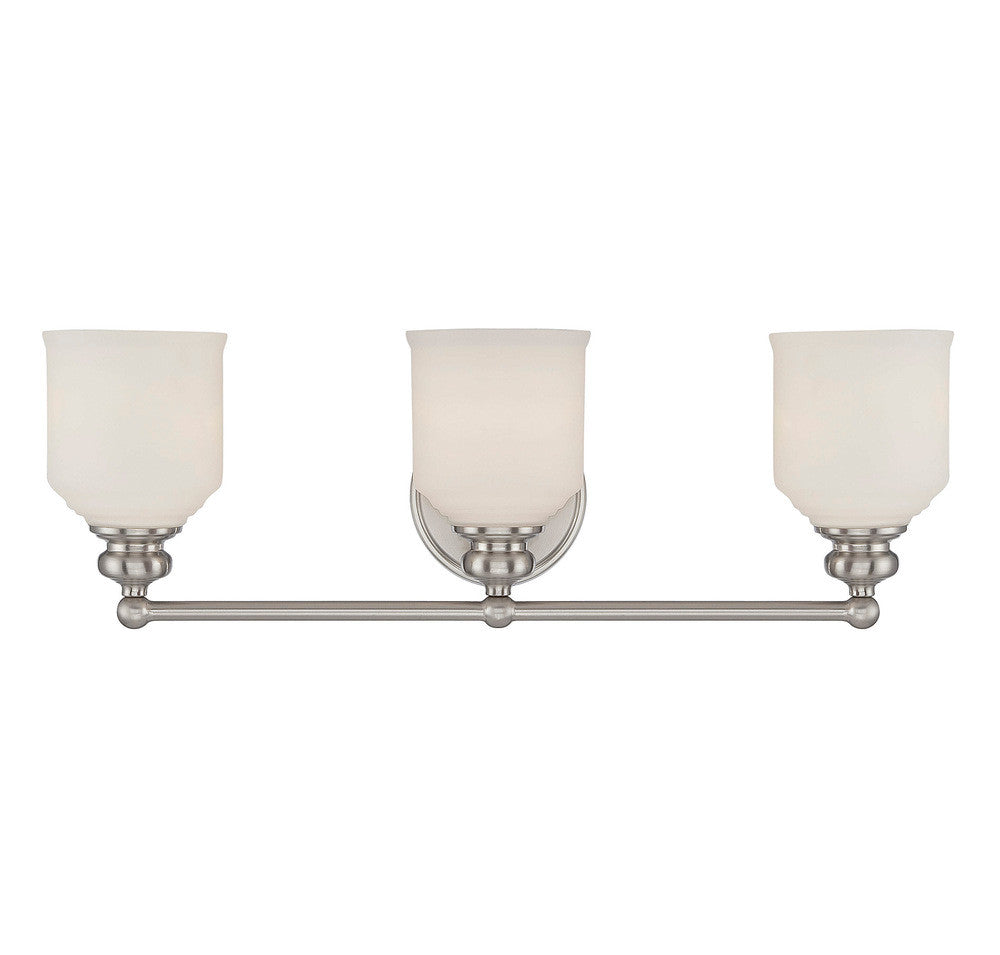 Savoy House Melrose 3-Light Bath Vanity Satin Nickel
