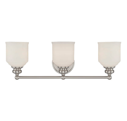 Savoy House Melrose 3-Light Bath Vanity Satin Nickel
