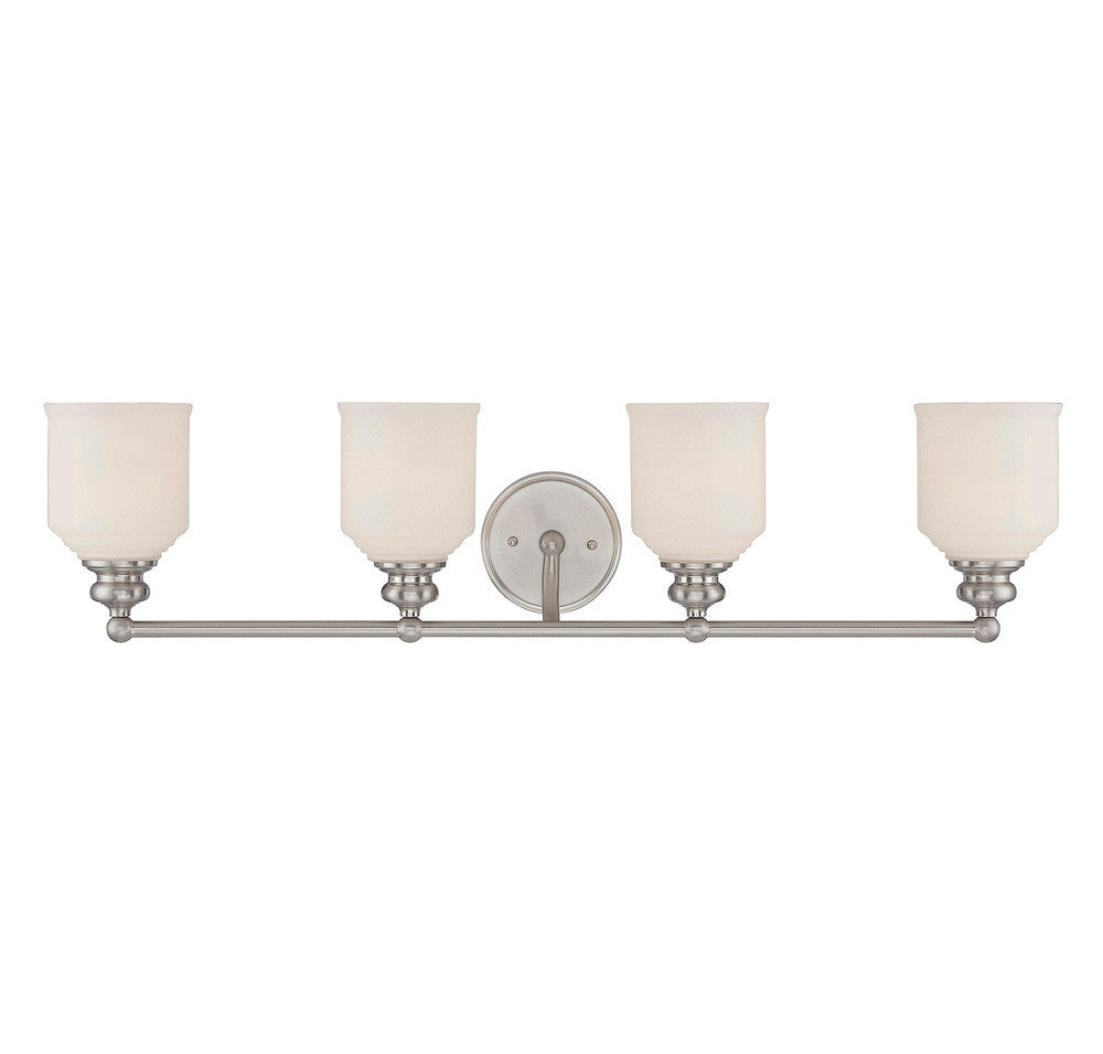 Savoy House Melrose 4-Light Bath Vanity Satin Nickel