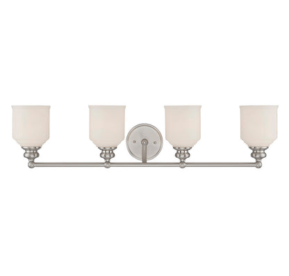 Savoy House Melrose 4-Light Bath Vanity Satin Nickel