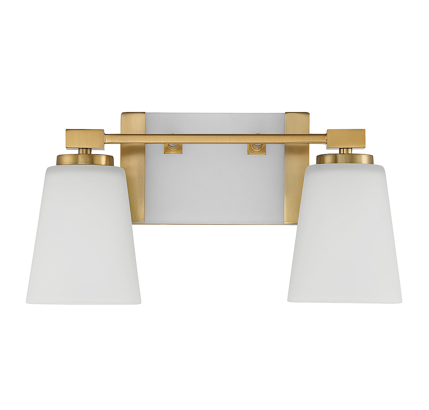 Darby 2-Light Bathroom Vanity Light in Warm Brass