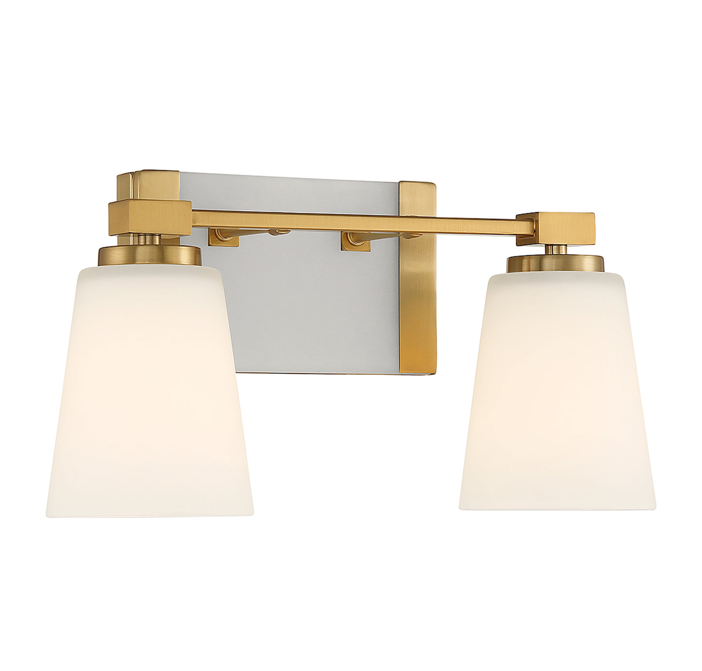 Darby 2-Light Bathroom Vanity Light in Warm Brass