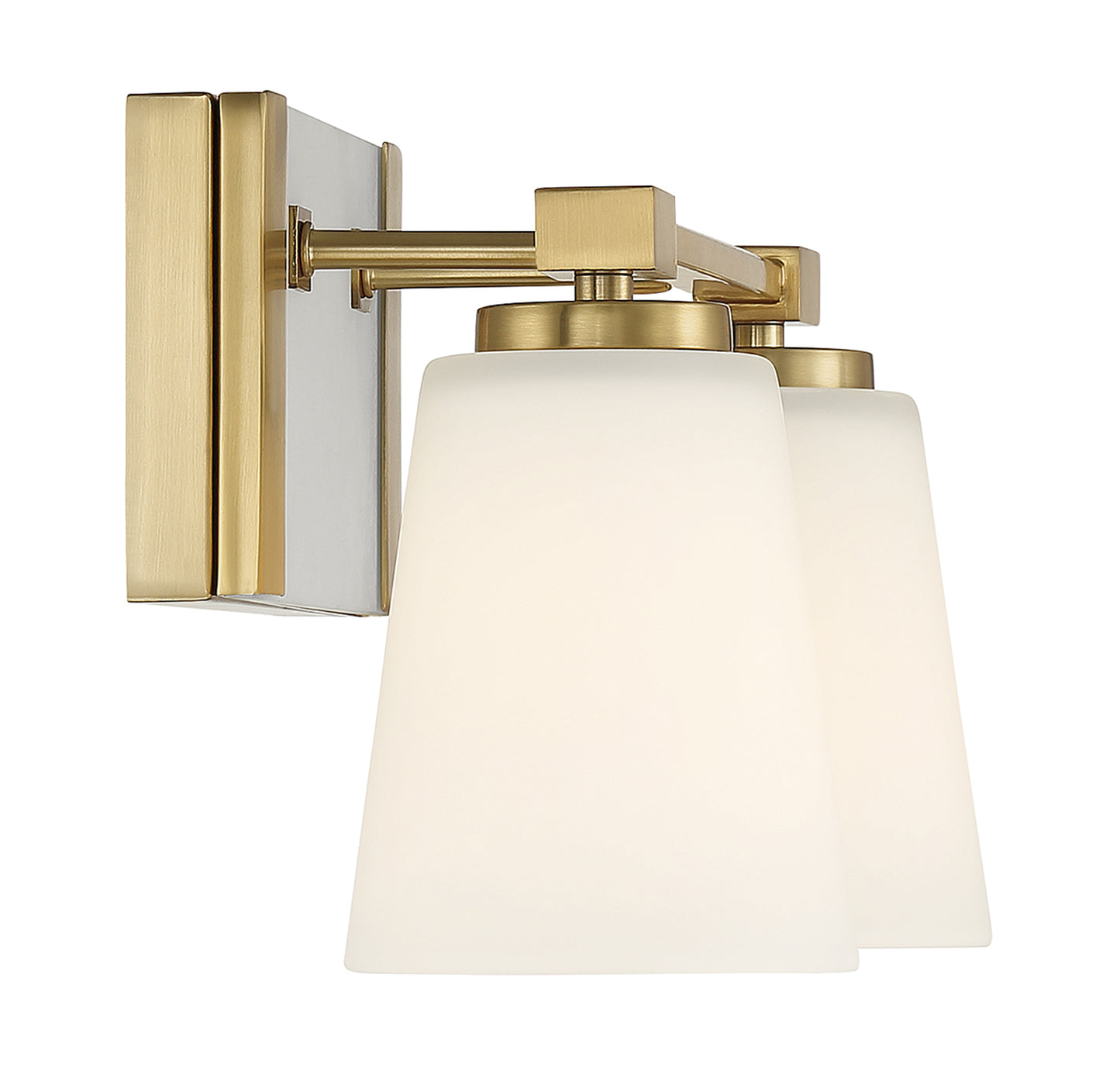 Darby 2-Light Bathroom Vanity Light in Warm Brass