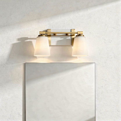 Darby 2-Light Bathroom Vanity Light in Warm Brass