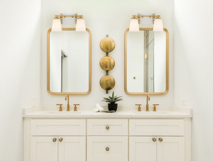 Darby 2-Light Bathroom Vanity Light in Warm Brass