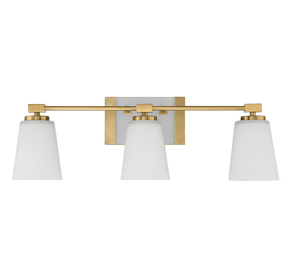Darby 3-Light Bathroom Vanity Light in Warm Brass