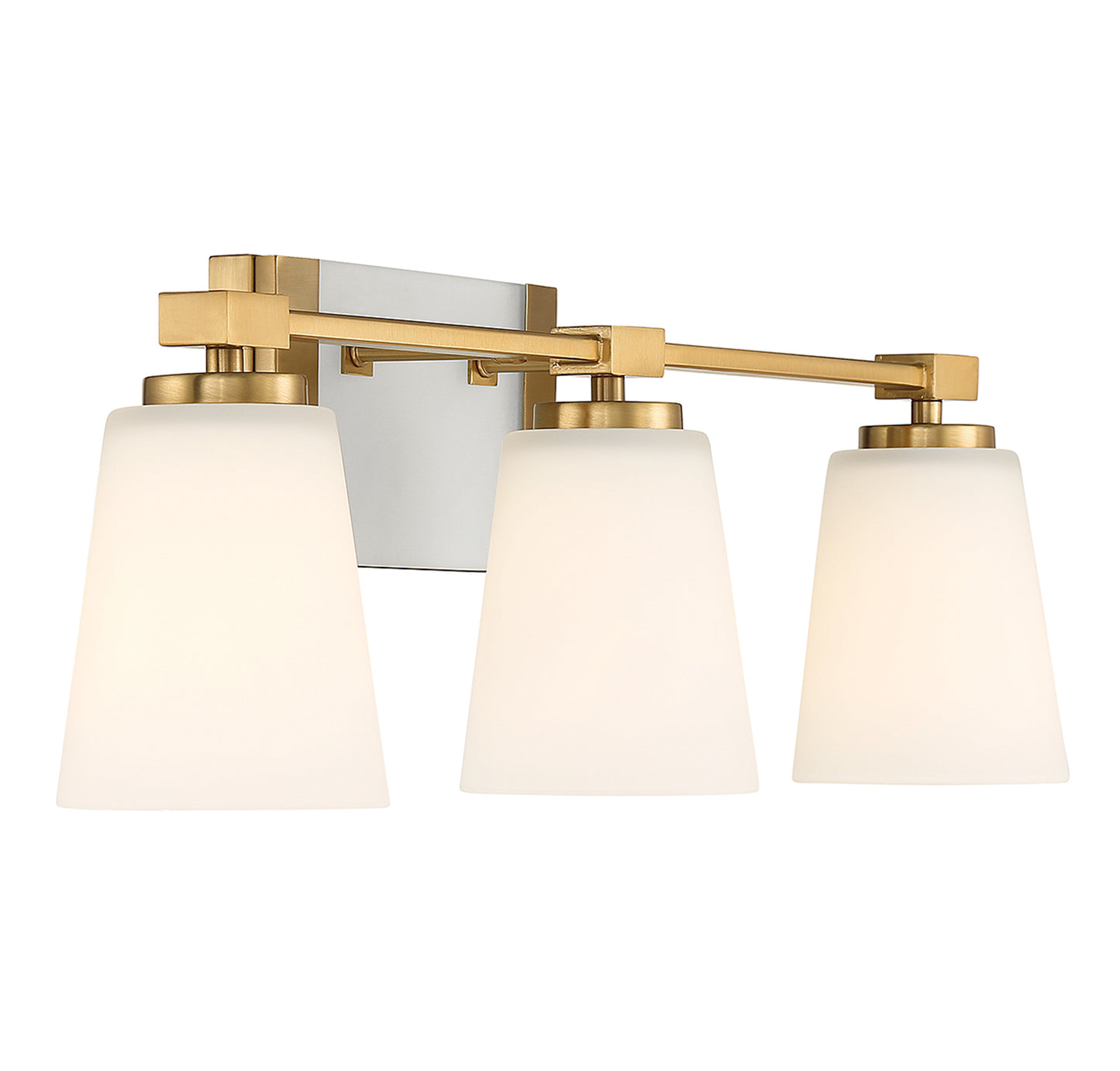 Darby 3-Light Bathroom Vanity Light in Warm Brass