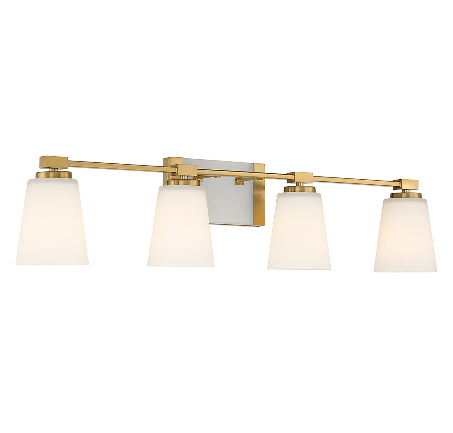 Darby 4-Light Bathroom Vanity Light in Warm Brass