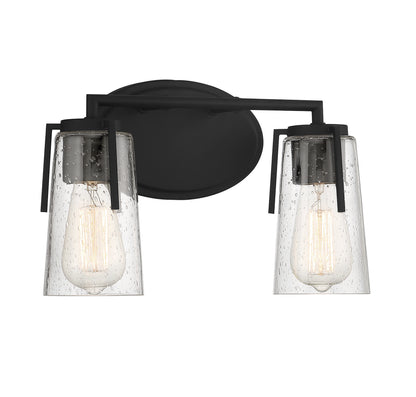 Sacremento 2-Light Bathroom Vanity Light in Satin Nickel