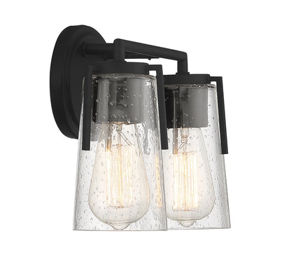 Sacremento 2-Light Bathroom Vanity Light in Satin Nickel