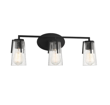 Sacremento 3-Light Bathroom Vanity Light in Black