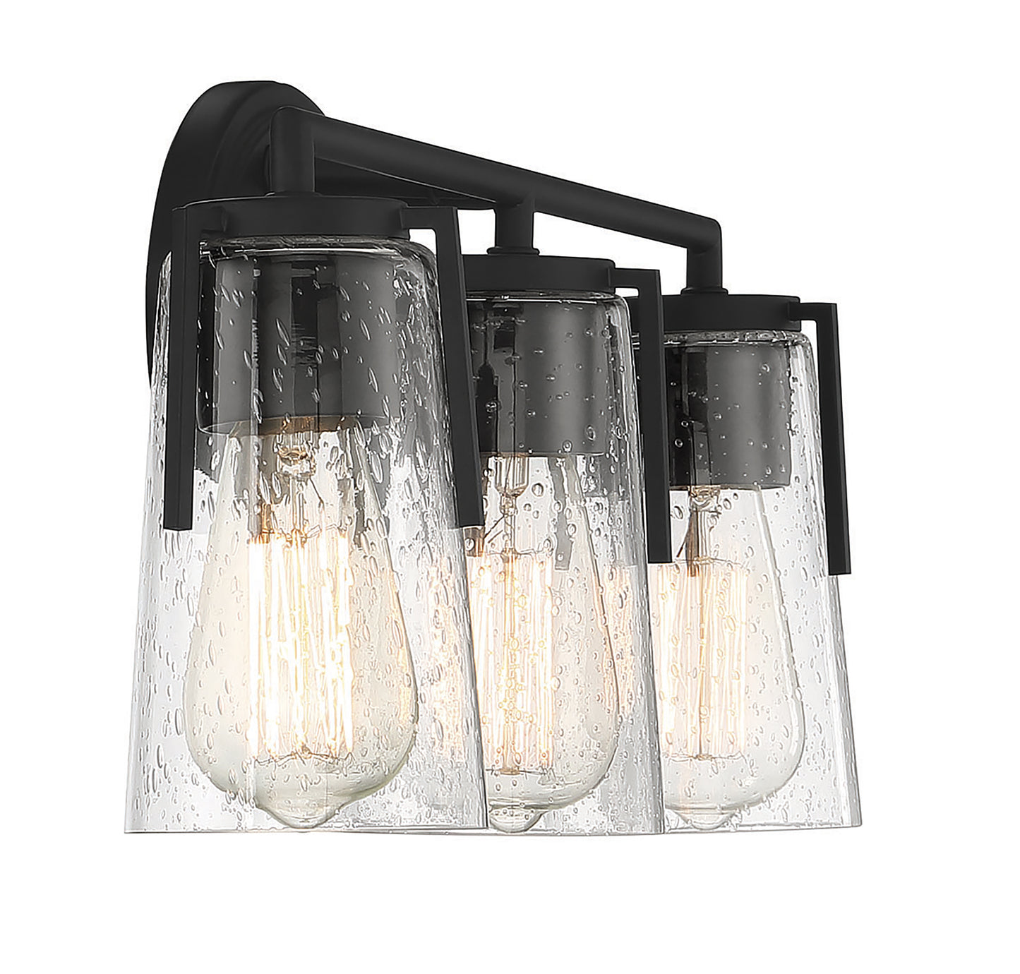 Sacremento 3-Light Bathroom Vanity Light in Black
