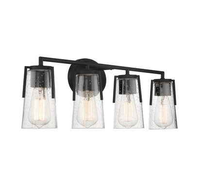 Sacremento 4-Light Bathroom Vanity Light in Satin Nickel