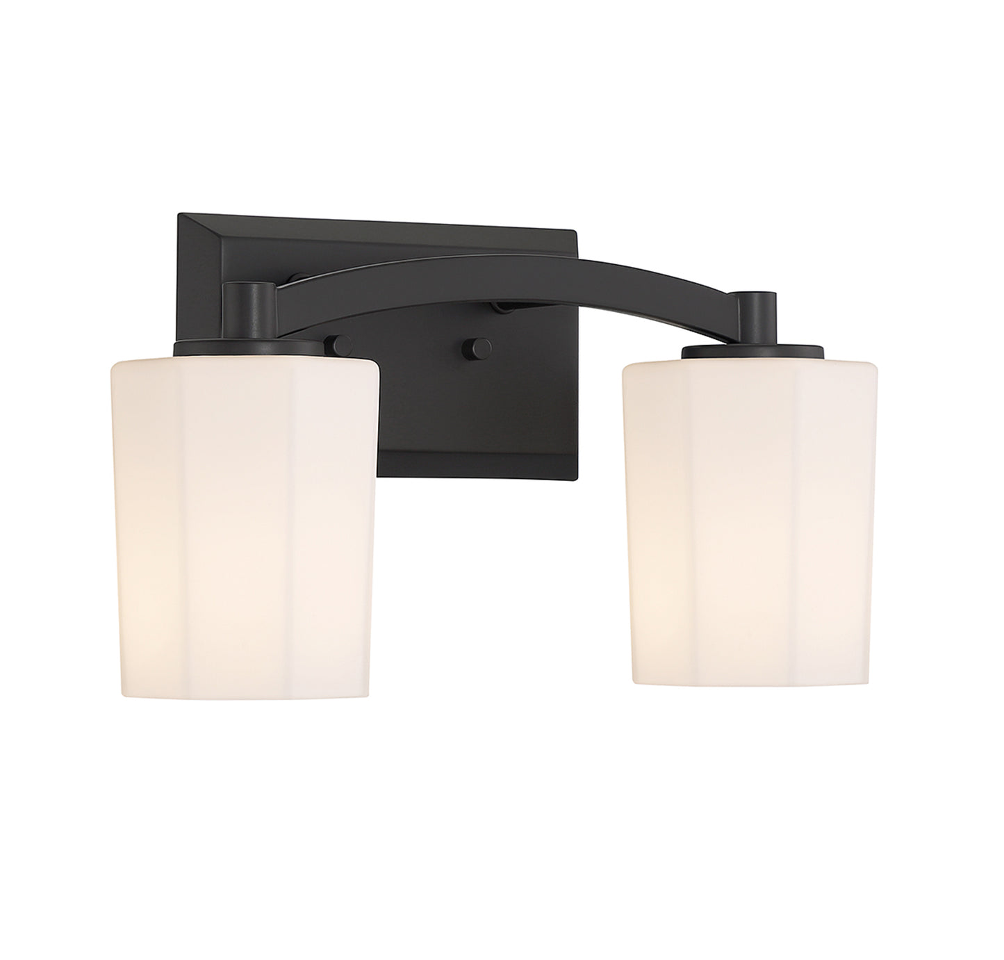 Whitney 2-Light Bathroom Vanity Light in Warm Brass