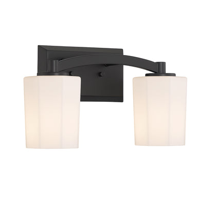 Whitney 2-Light Bathroom Vanity Light in Warm Brass
