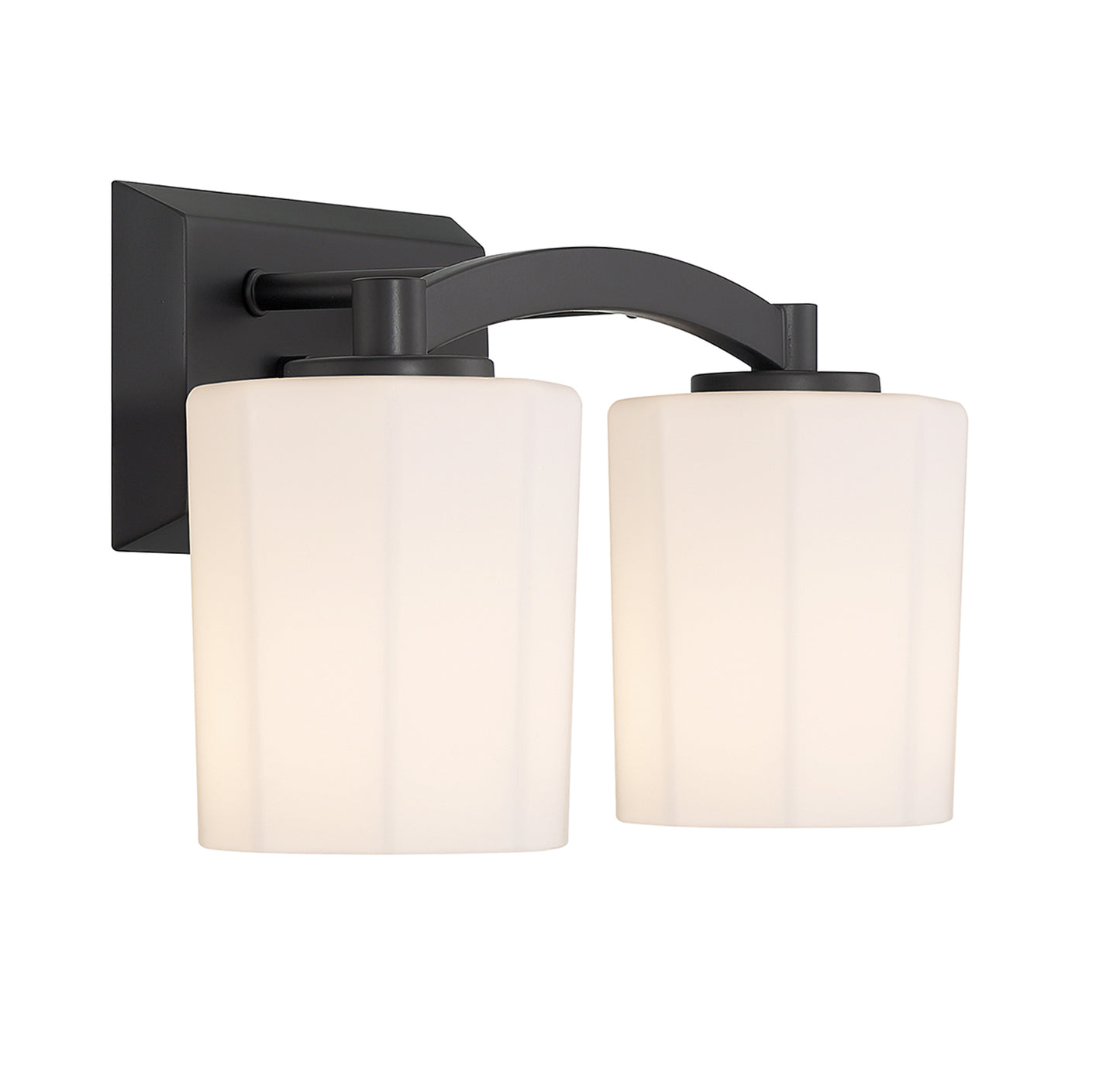 Whitney 2-Light Bathroom Vanity Light in Warm Brass