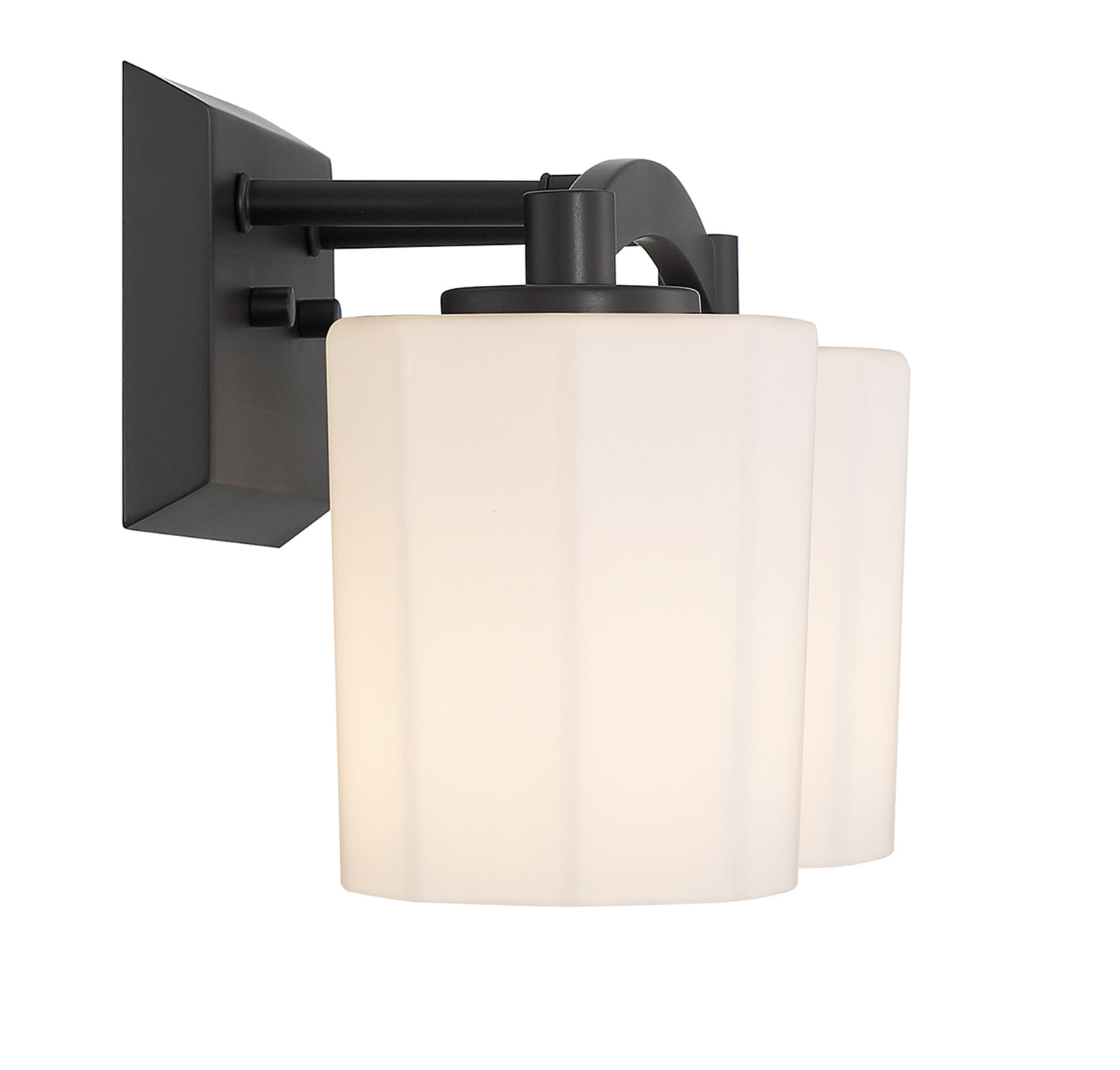 Whitney 2-Light Bathroom Vanity Light in Warm Brass