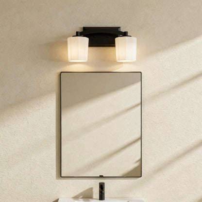 Whitney 2-Light Bathroom Vanity Light in Warm Brass
