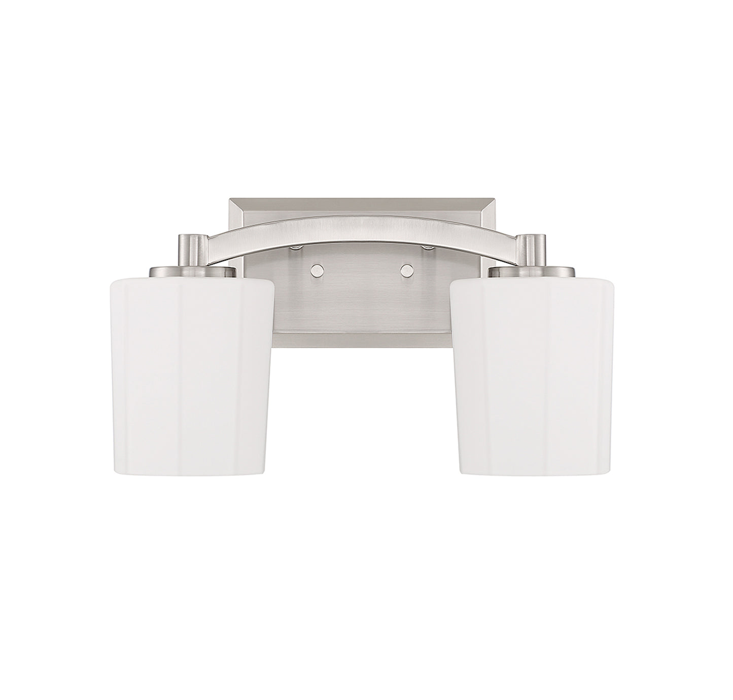 Whitney 2-Light Bathroom Vanity Light in Warm Brass