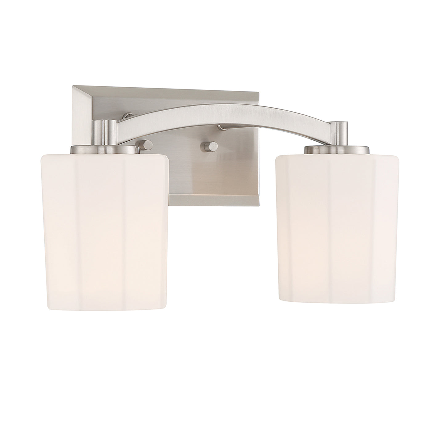 Whitney 2-Light Bathroom Vanity Light in Warm Brass