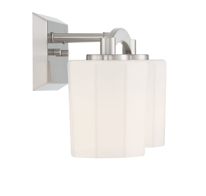 Whitney 2-Light Bathroom Vanity Light in Warm Brass