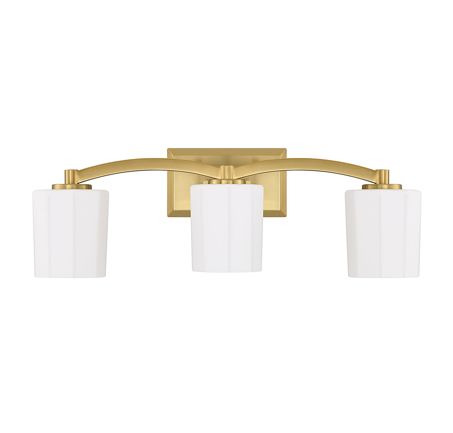 Whitney 3-Light Bathroom Vanity Light in Warm Brass