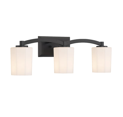 Whitney 3-Light Bathroom Vanity Light in Warm Brass