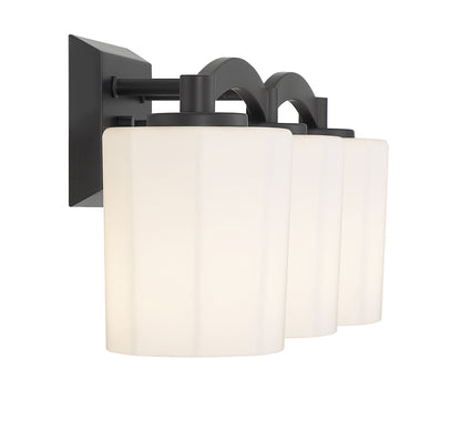 Whitney 3-Light Bathroom Vanity Light in Warm Brass