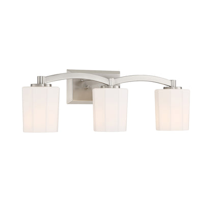 Whitney 3-Light Bathroom Vanity Light in Warm Brass