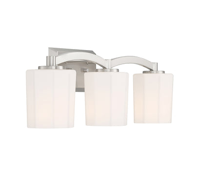 Whitney 3-Light Bathroom Vanity Light in Warm Brass