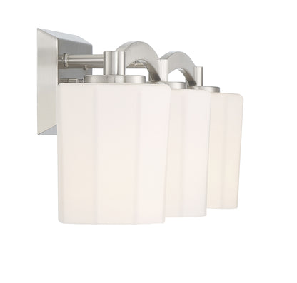 Whitney 3-Light Bathroom Vanity Light in Warm Brass