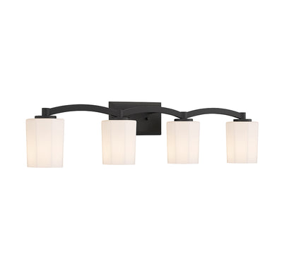 Whitney 4-Light Bathroom Vanity Light in Warm Brass