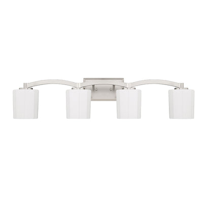 Whitney 4-Light Bathroom Vanity Light in Warm Brass