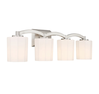 Whitney 4-Light Bathroom Vanity Light in Warm Brass
