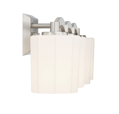 Whitney 4-Light Bathroom Vanity Light in Warm Brass