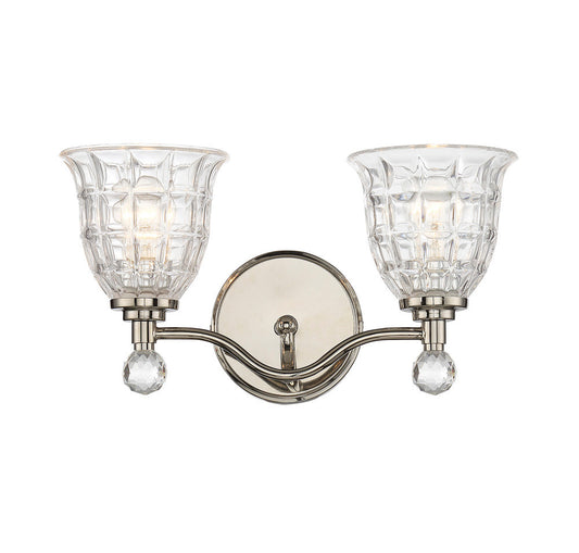 Savoy House Birone 2-Light Bath Vanity Polished Nickel