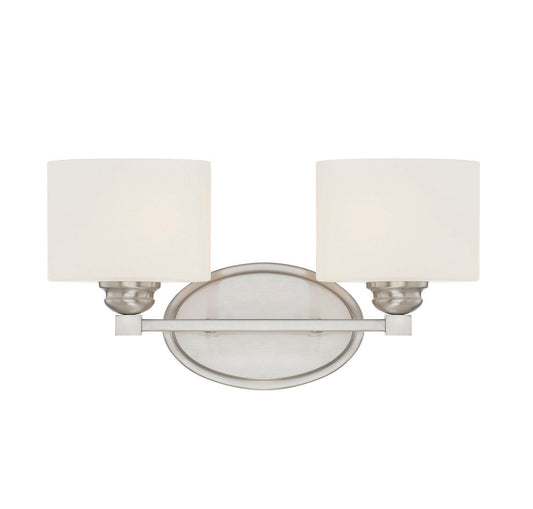 Savoy House Kane 2-Light Bath Vanity Light Satin Nickel