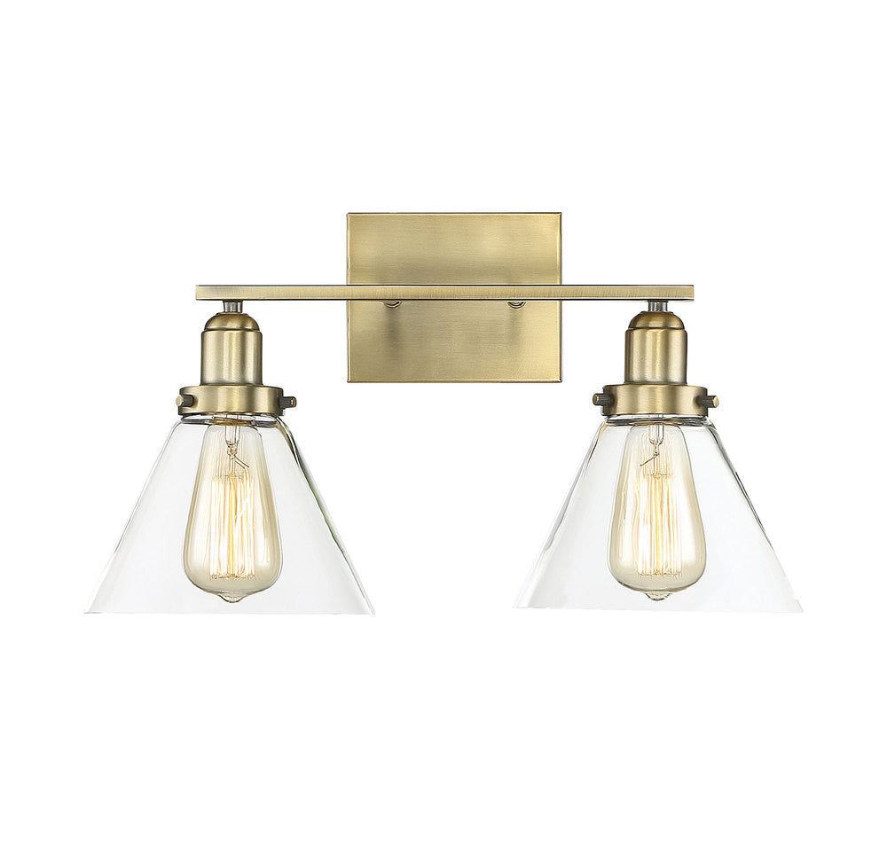 Savoy House Drake 2-Light Bath Vanity Warm Brass