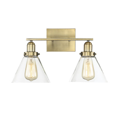 Savoy House Drake 2-Light Bath Vanity Warm Brass