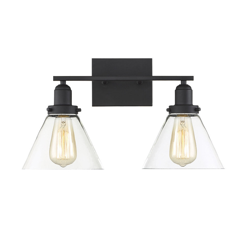 Savoy House Drake 2-Light Bath Vanity Black