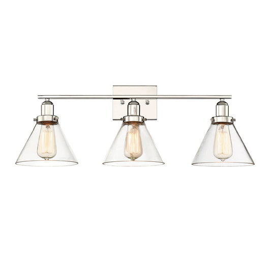 Savoy House Drake 3-Light Bath Vanity Polished Nickel