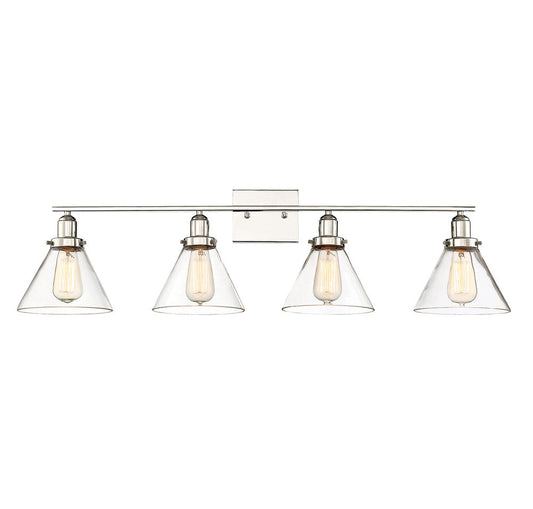 Savoy House Drake 4-Light Bath Vanity Polished Nickel