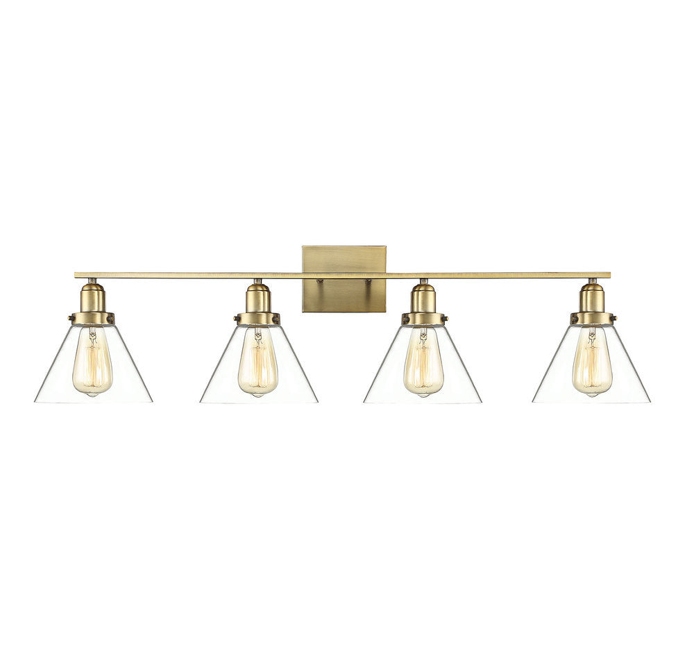 Savoy House Drake 4-Light Bath Vanity Warm Brass