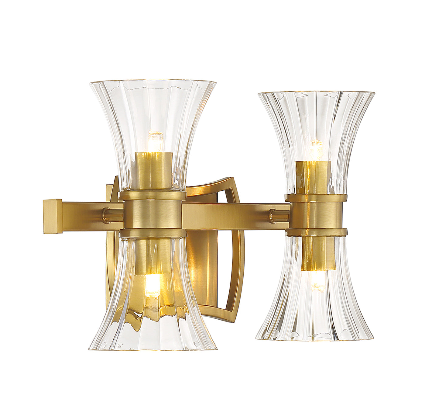Bennington 4-Light Bathroom Vanity Light in Warm Brass