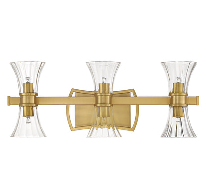Bennington 6-Light Bathroom Vanity Light in Warm Brass