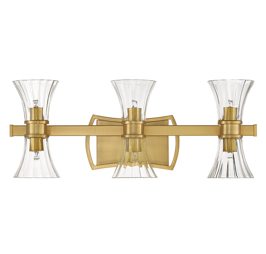 Bennington 6-Light Bathroom Vanity Light in Warm Brass