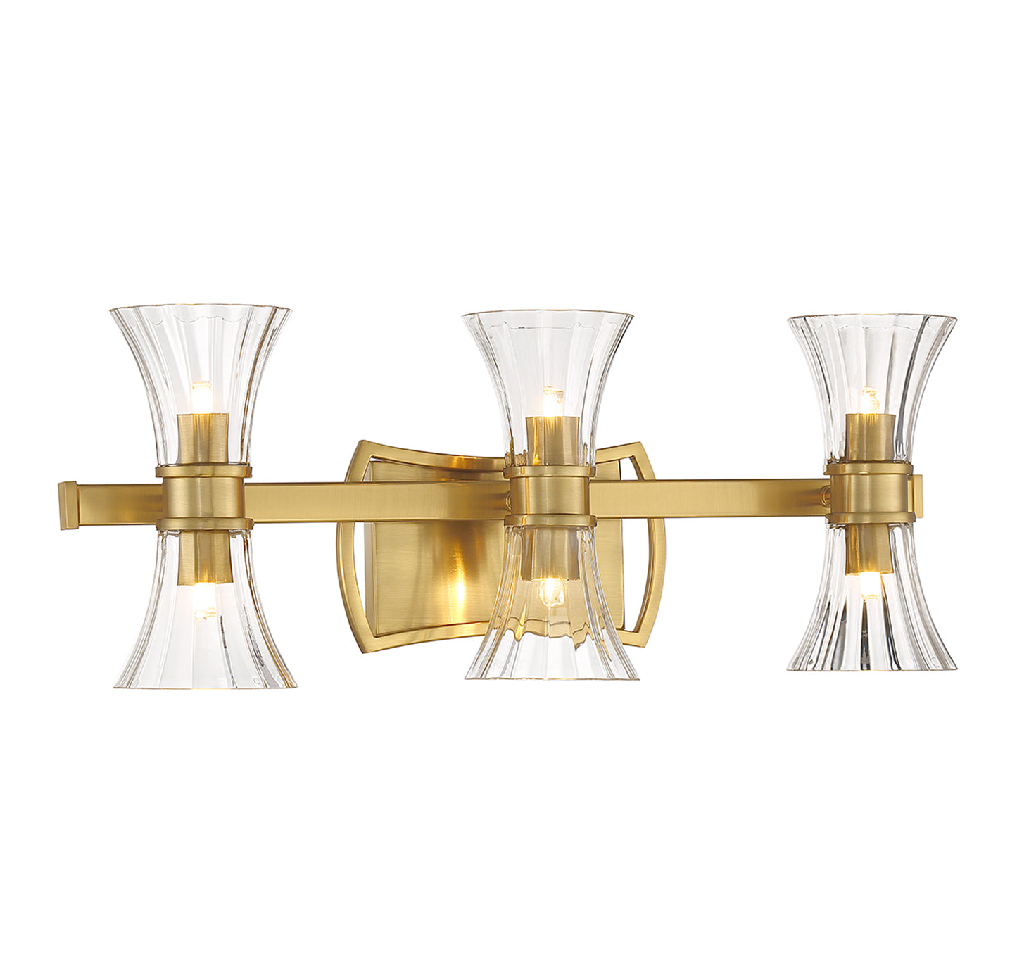 Bennington 6-Light Bathroom Vanity Light in Warm Brass
