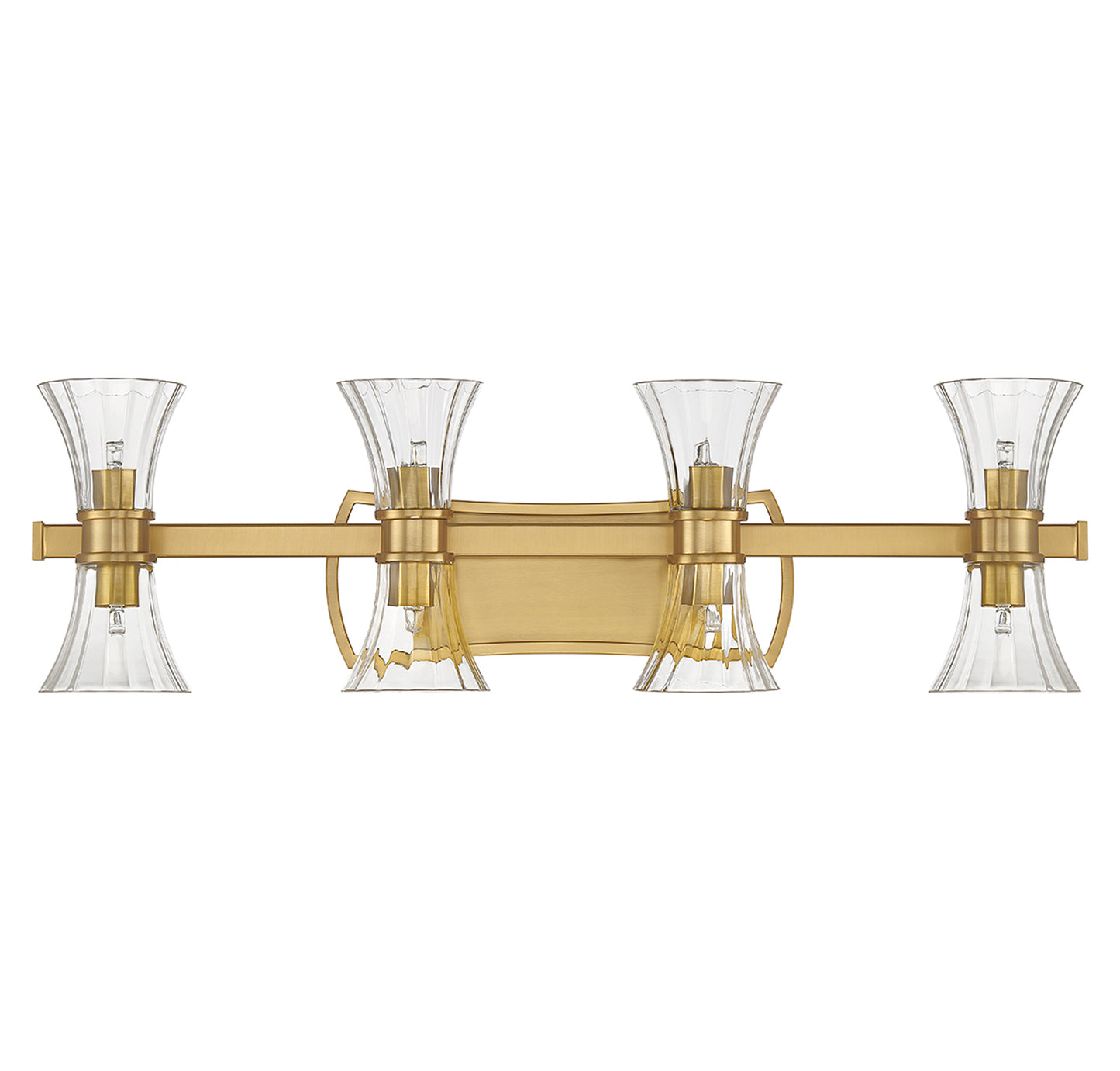Bennington 8-Light Bathroom Vanity Light in Warm Brass
