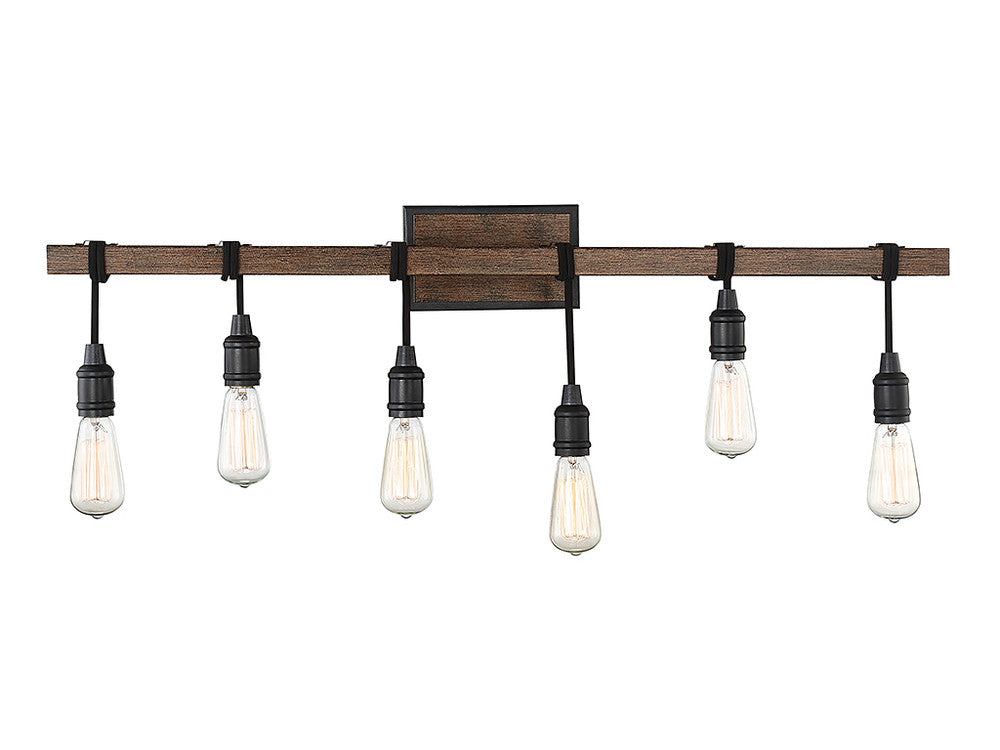 Savoy House Burgess 6-Light Bath Vanity Durango